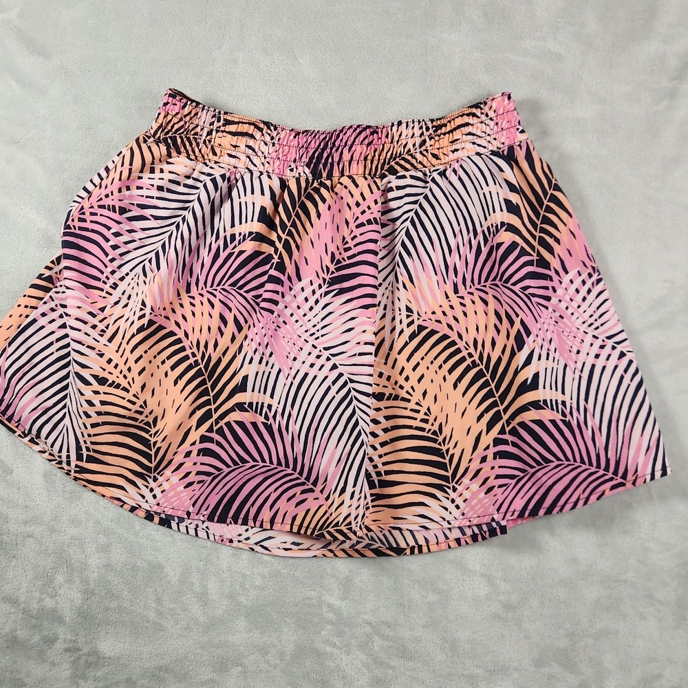 Tommy Bahama Everyday Active‎ Women's L Pink Palm Leaf Athleisure Skort Preppy
